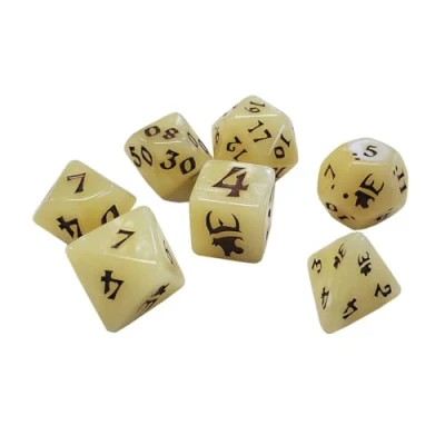 Afbeelding van Munchkin Polyhedral Dice Set Tan/Brown Steve Jackson Games