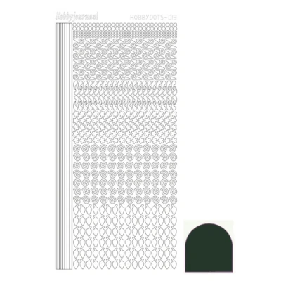 Afbeelding van Hobbydots sticker Mirror Christmas Green 10 stuks
