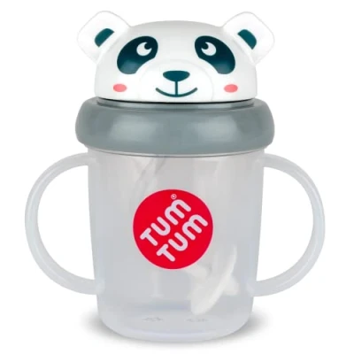 Afbeelding van TUM Tippy Up Drinkbeker zonder ventiel, voor peuters, 200 ml, BPA vrij (Pip Panda S3)