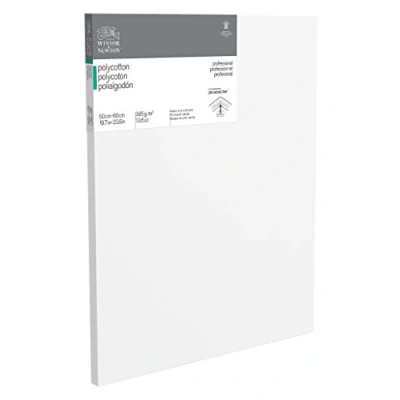 Afbeelding van Winsor &amp; Newton 6206027 professioneel frame van katoenmix, 385 g/m², 3 voudig gegrond, middelgrote korrel, ideaal voor olieverf en acrylverf, 50 x 60 cm