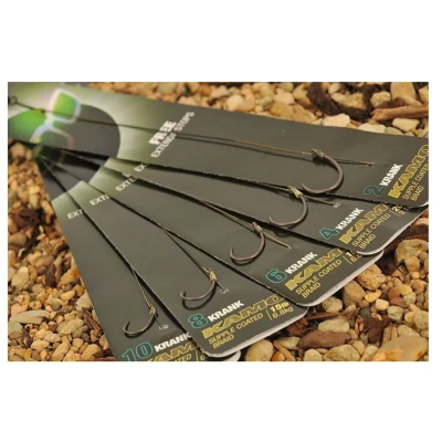 Afbeelding van Korda Krank Rig Barbed Kamo (incl Free Extenda Stops) Maat : Haak 4 20lb (9.1 kilo)