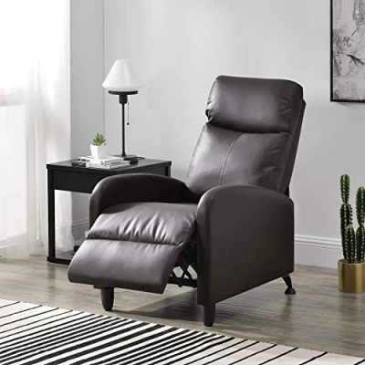 Afbeelding van Verstelbare relaxfauteuil 102x60x92 cm kunstleer bruin