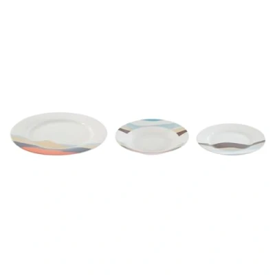 Afbeelding van Serviesset Home ESPRIT Blauw Groen Porselein Tropisch 18 Onderdelen 27 x 2 cm