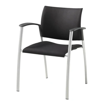 Afbeelding van Vergaderstoel 1602 met armleggers Aluminium frame