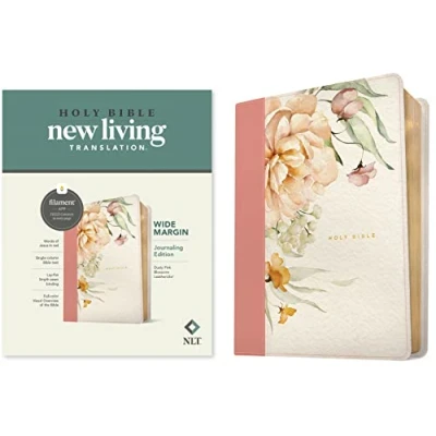 Afbeelding van NLT Wide Margin Bible, Filament Edition, Dusty Pink