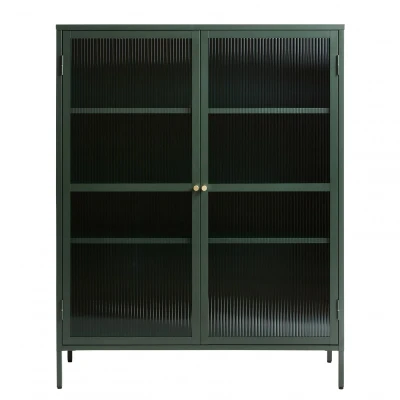 Afbeelding van Olan glazen vitrinekast 140 cm groen