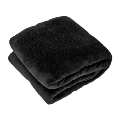 Afbeelding van Plaid justin l150b200cm zwart Unique Living