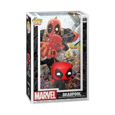 Image de Figurine Funko Pop Comic Cover Marvel Deadpool in Black Suit