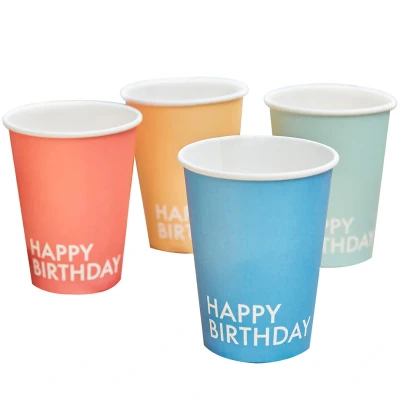 Afbeelding van Ginger ray bekers happy birthday 8st