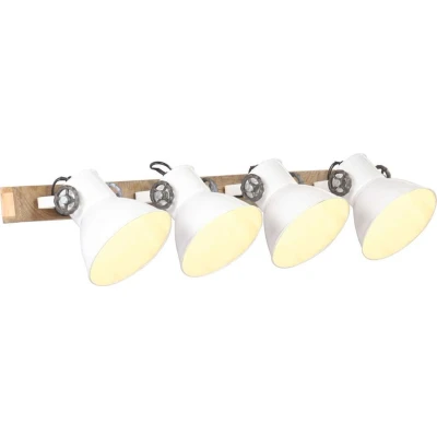 Afbeelding van Wandlamp industrieel E27 90x25 cm wit