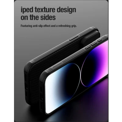 Afbeelding van Nillkin CamShield Hoesje Geschikt voor Apple iPhone 15 Pro Max Back Cover met Camera Slider Zwart