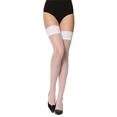 Afbeelding van Merry Style Dames Hold Up Kousen 20 Denier Licht glanzend Elastisch Polyamide MS GI 1109 Wit XS S
