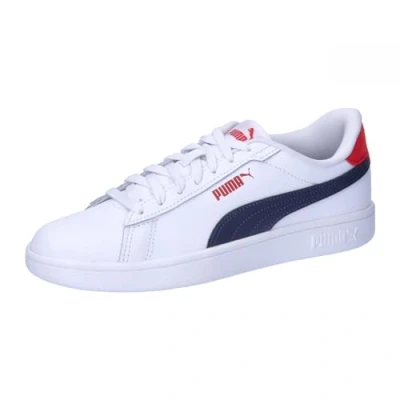 Afbeelding van PUMA Smash 3.0 L Jr Sneakers, uniseks, kinderen, WHITE NAVY VOOR ALLE TIME RED