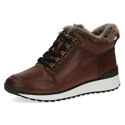 Afbeelding van Caprice Sneakers hoog, Dames, Maat: 38, Cognac nappa Leer