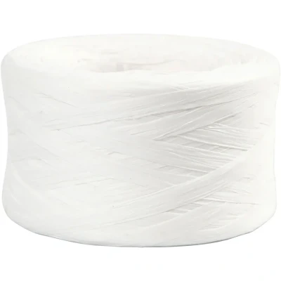 Afbeelding van Creativ company rol raffia papiergaren wit 100m