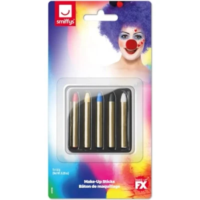 Afbeelding van Smiffys FX Make up Stick in 5 kleuren, rood, geel, blauw, nr