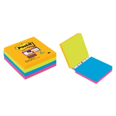 Image de Cube de 4 blocs 74 feuilles Post it Super adhésive
