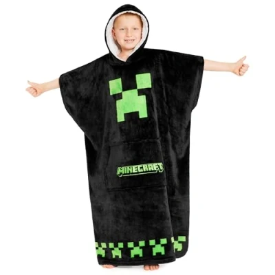 Afbeelding van Minecraft Plaid trui voor kinderen, oversized sweatshirt jongens, zwart.
