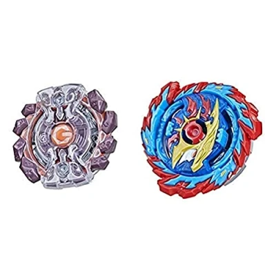 Afbeelding van Beyblade Burst Surge Speedstorm Mirage Helios H6 en Gaianon G6 tol dubbelpak 2 battle speelgoed voor kinderen vanaf 8 jaar