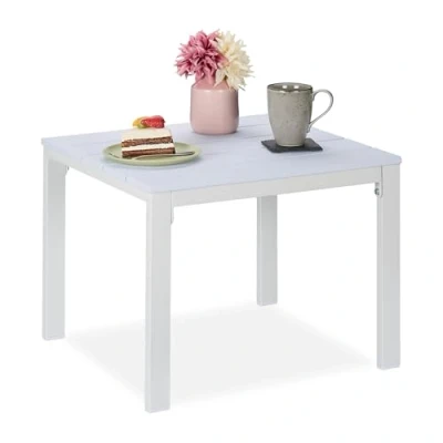 Afbeelding van Relaxdays balkontafel terrastafel buitentafel tuintafel kleine tafel voor buiten wit