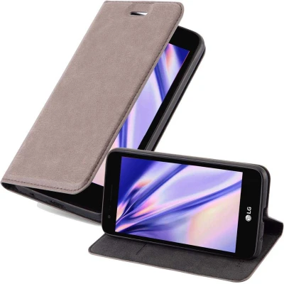 Afbeelding van Cadorabo Hoesje geschikt voor LG K4 2017 in KOFFIE BRUIN Beschermhoes met magnetische sluiting, standfunctie en kaartvakje Book Case Cover Etui