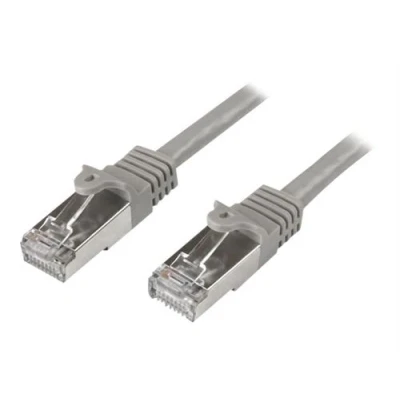 Image de StarTech.com Cable reseau Cat6 blinde SFTP sans crochet cordon Ethernet RJ45 anti accroc patch M/M de raccordement 3 m gris