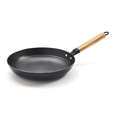 Afbeelding van Qulinart by Brandt, Ultralichte gietijzeren pan met honingraatantiaanbaklaag, 28 cm pan, voor alle warmtebronnen, inclusief inductie, PFOA vrij, warmt gelijkmatig en snel op