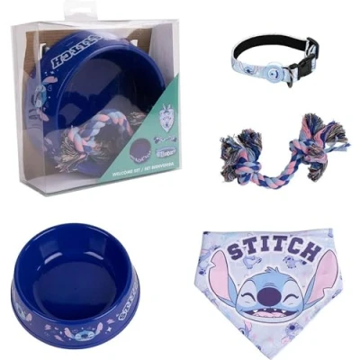Afbeelding van Geschenkenset Stitch Blauw Multi compositie Hond 4 Onderdelen