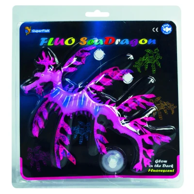 Afbeelding van Superfish Fluo Sea Dragon 22.5x21x6.5 cm Aquarium Ornament Roze