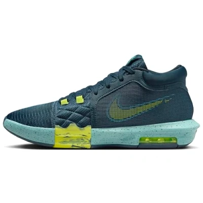 Afbeelding van Nike Performance Lebron Witness VIII Basketbalschoenen, Heren, Maat: 40.5, Armoury navy green frost bicoastal cyber Textiel