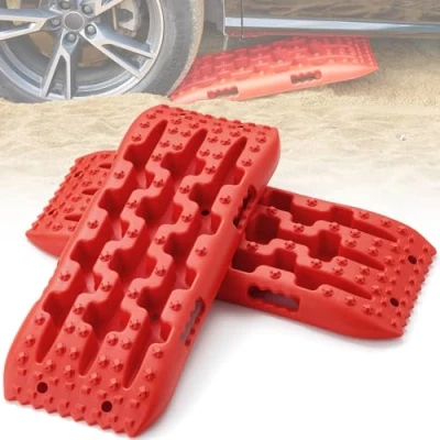 Image de VEVOR 2PCs Plaque de Désenlisement avec PP pour Récupération Sable Boue Rouge