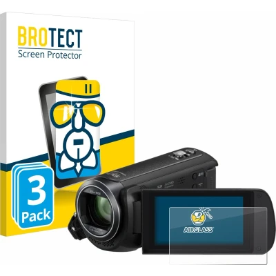 Afbeelding van BROTECT Screenprotector voor Panasonic HC V380 Folie Beschermfolie Beschermglas transparant (3 Stuks)