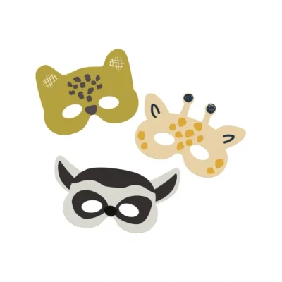 Afbeelding van Zoo Party Maskers 6 stuks