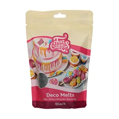 Afbeelding van FunCakes Deco Melts Smeltsnoep Zwart 250g