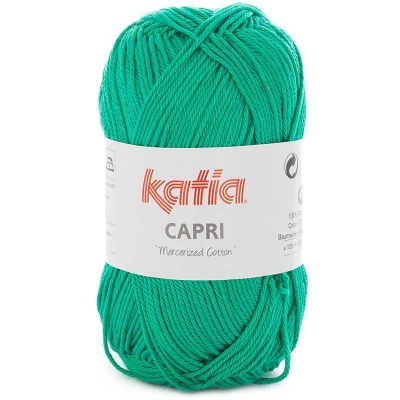 Afbeelding van Katia Capri kleur 130 Groen 50 gr. = 125 m. 100% katoen