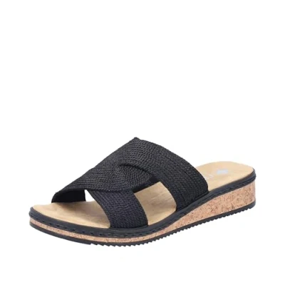 Afbeelding van RIEKER dames art V3669 00 zwart slipper maat 40