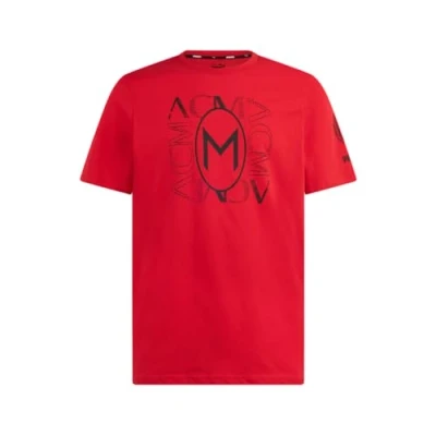 Afbeelding van puma AC Milan Ftblcore Graphic Tshirt print, Heren, Maat: Large, For all time red black