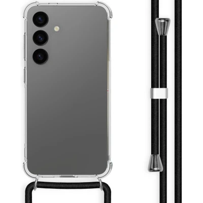Afbeelding van iMoshion Hoesje Geschikt voor Samsung Galaxy S24 met koord Backcover Zwart