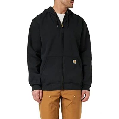 Afbeelding van Carhartt Midweight Sweatshirt met capuchon voor heren ritssluiting (1 stuk), zwart.