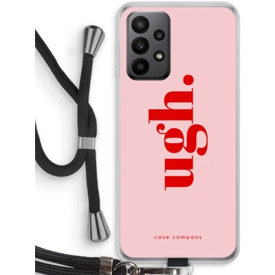 Afbeelding van Case Company® hoesje met Koord geschikt voor Samsung Galaxy A23 Ugh Telefoonhoesje Zwart Bescherming aan alle Kanten en Over de Schermrand