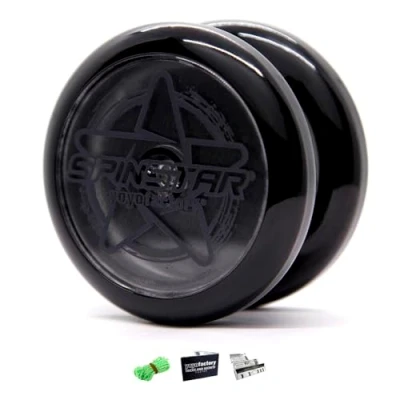 Image de YoyoFactory SPINSTAR Yo NOIR (Idéal Yoyo Pour les débutants, Ficelle Et Instructions Incluses)