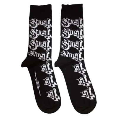Afbeelding van Rock Off officially licensed products Ghost Band enkelsokken met bandlogo, maat 36 44, zwart, M, zwart.