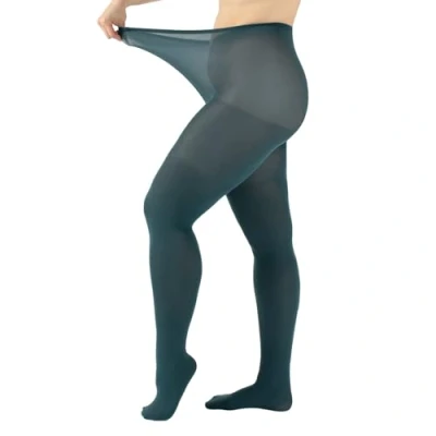 Afbeelding van CALZITALY Ondoorzichtige panty grote maten, maat curvy panty, 60 denier, L, XL, 2XL, 3XL, 4XL, Made in Italy, Mystic Green