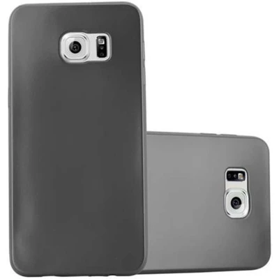 Afbeelding van Cadorabo Hoesje geschikt voor Samsung Galaxy S6 EDGE in METALLIC GRIJS Beschermhoes gemaakt van flexibel TPU silicone Case Cover