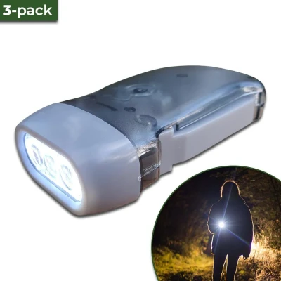 Afbeelding van Zaklamp Knijpkat 3 Stuks met LED&#039;s Antraciet