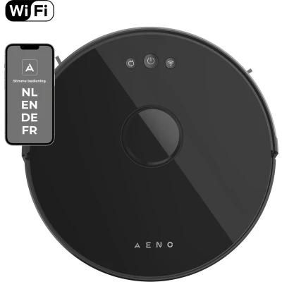 Afbeelding van AENO RC3S robotstofzuiger Dweil functie Smart app NL 2.5KPa Zwart