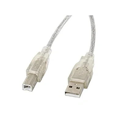 Afbeelding van Lanberg CA USBA 12CC 0050 TR USB kabel 5 m 2.0 B Transparant (5 m, 2.0),