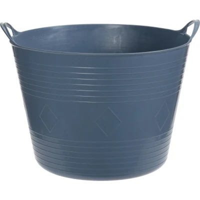 Afbeelding van Flexibele kuip emmer/wasmand rond Blauw 40 liter