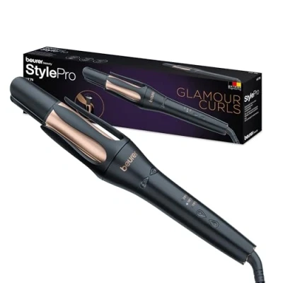 Afbeelding van Beurer HT 75 Automatische Krultang Hair Curler Stijltang Open krulcompartiment Ionentechnologie Lichtgewicht 3 Temperatuurstanden Keramische en toermalijn coating 2 Krulrichtingen Verticale handgreep Jaar garantie