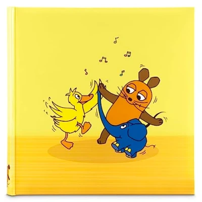 Afbeelding van Hama Jumbo fotoalbum &quot;DieMaus&quot; 30 x cm (fotoboek met 80 witte pagina&#039;s, album voor 320 foto&#039;s om te personaliseren en plakken, serie muis, kinderfoto&#039;s, babyalbum) geel